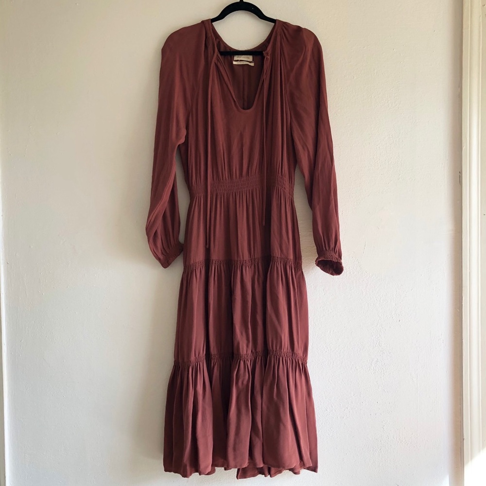 Urban outfitters midi peasant dress